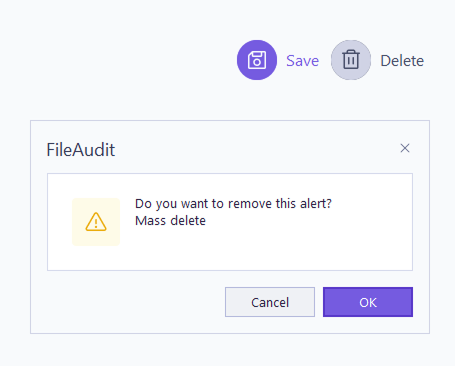 Delete alert