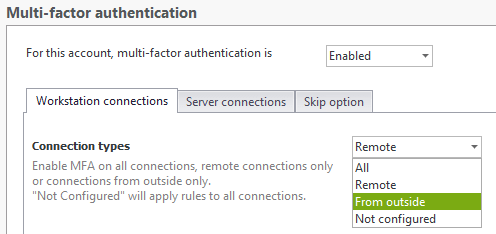 MFA on off-domain connections