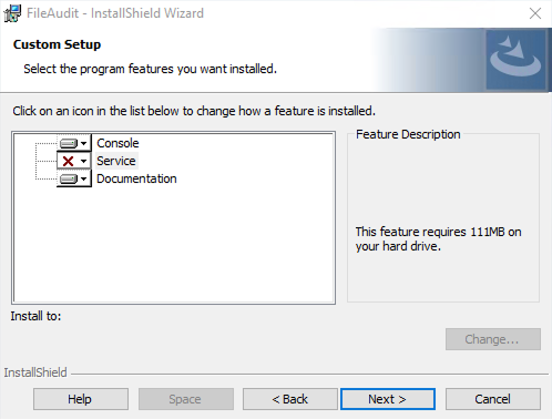 FileAudit custom installation