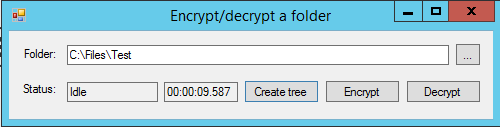 Encrypt files specific folder