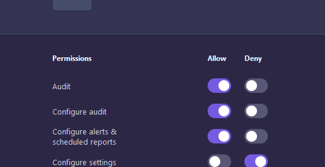 User permissions