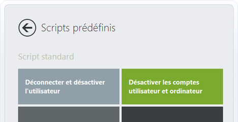 Scripts prédéfinis