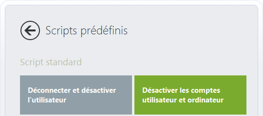 Scripts prédéfinis