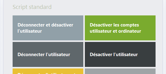 Scripts prédéfinis