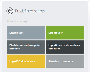 Predefined scripts