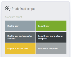 Predefined scripts