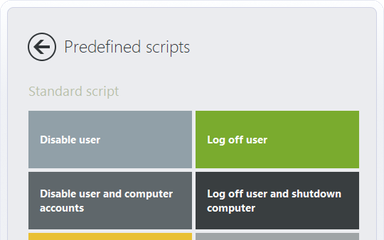 Predefined scripts