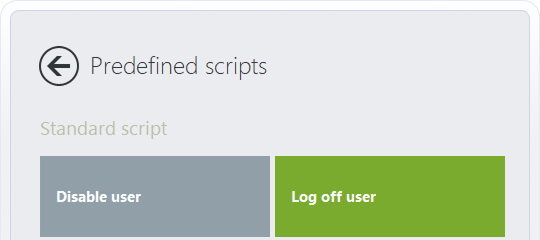 Predefined scripts