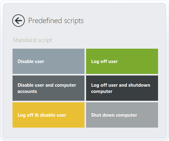 Predefined scripts
