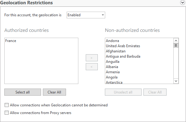 Geolocation restrictions