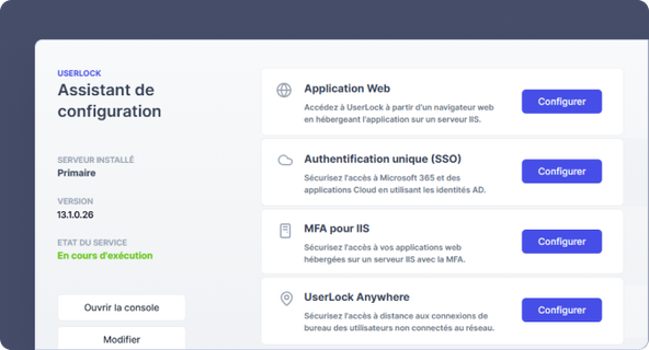 Assistant de configuration SSO