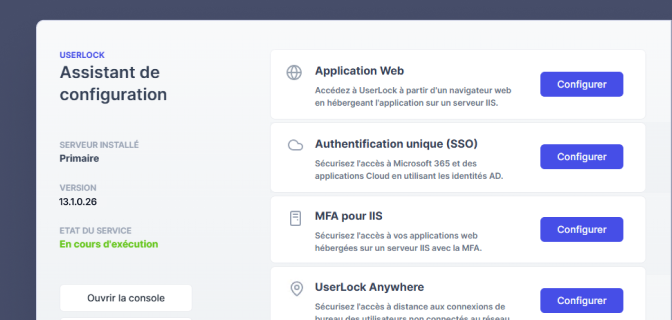 Assistant de configuration SSO