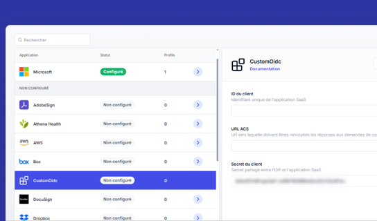 Configurez le SSO pour les applications OIDC