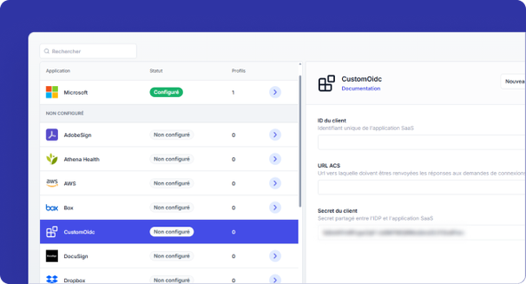 Configurez le SSO pour les applications OIDC
