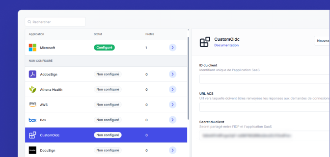 Configurez le SSO pour les applications OIDC