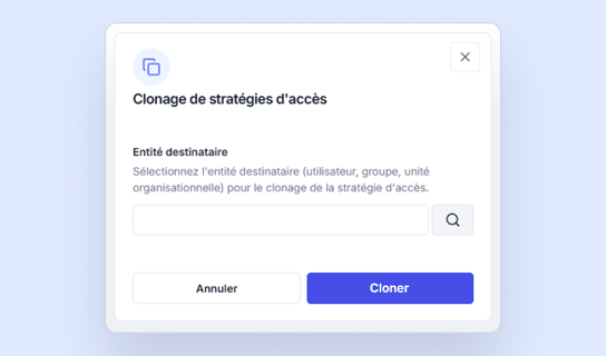 Clonage de stratégies d'accès