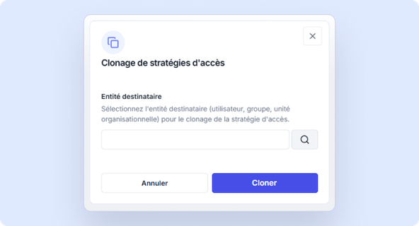 Clonage de stratégies d'accès