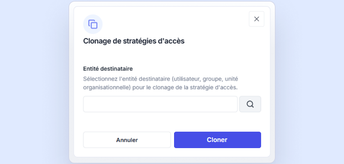 Clonage de stratégies d'accès