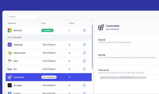 Configure SSO for OIDC apps