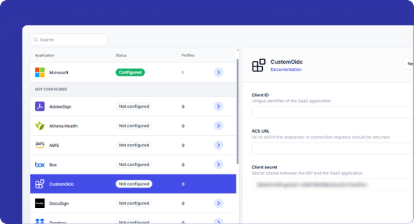 Configure SSO for OIDC apps