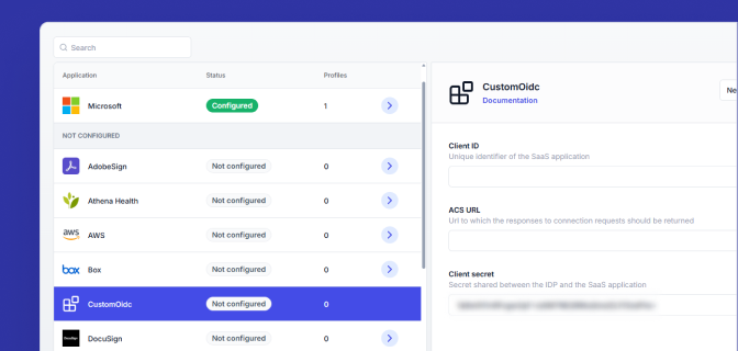 Configure SSO for OIDC apps