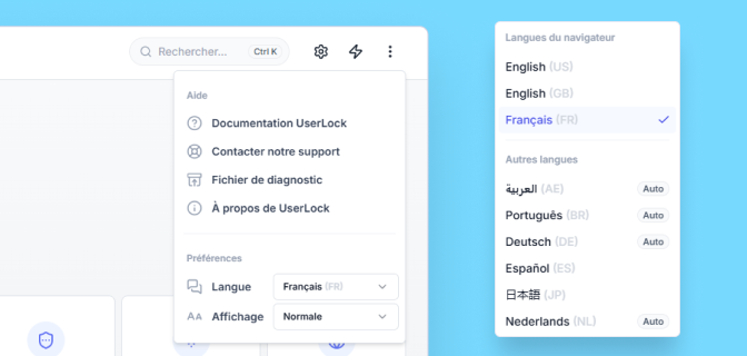 Plus de langues supportées