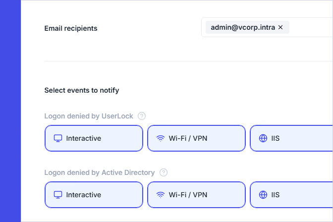 Custom events alerts