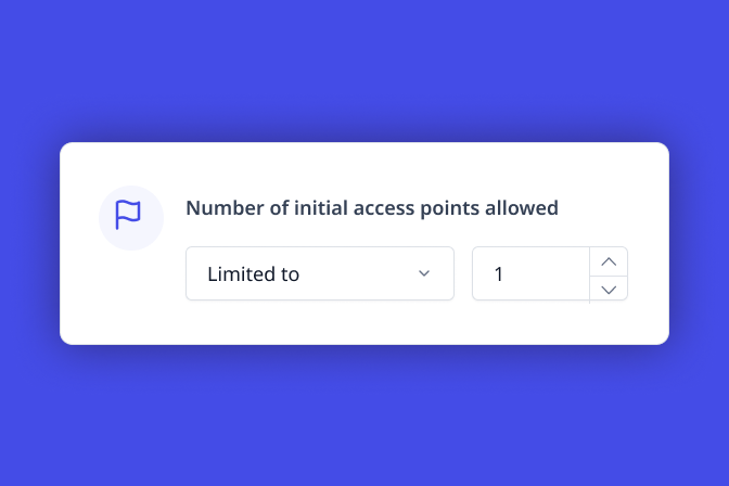 Number of initial access points allowed