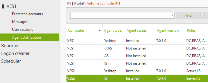 Installed IIS agent