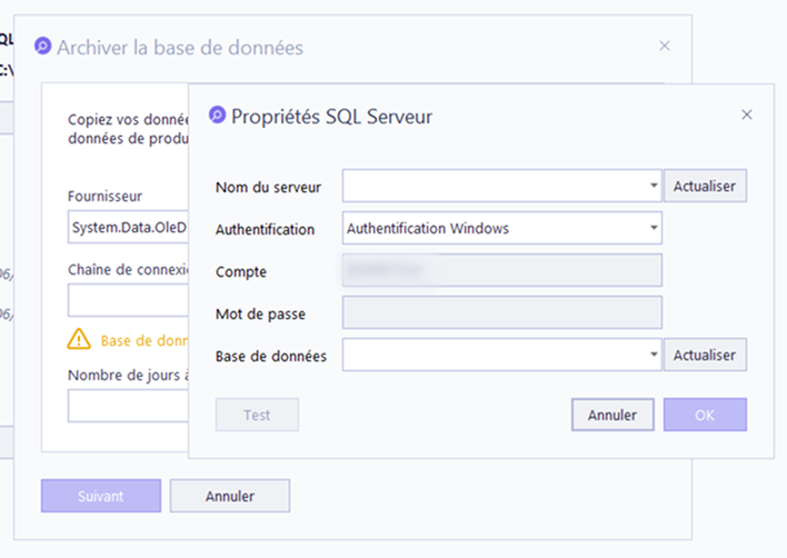 Base de données propriétés