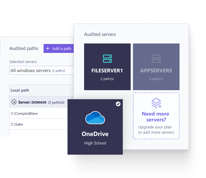 Audited paths and audited servers