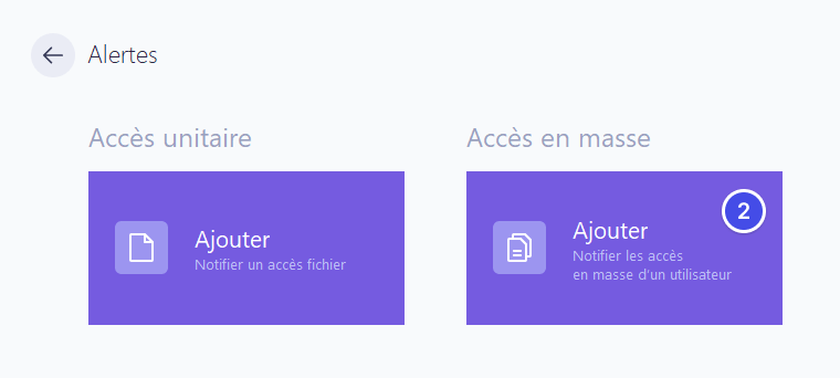 Ajouter une alerte d'accès en masse