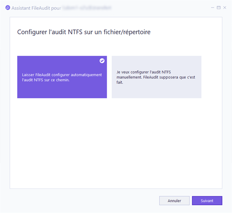 Configurer l'audit NTFS sur un fichier/répertoire