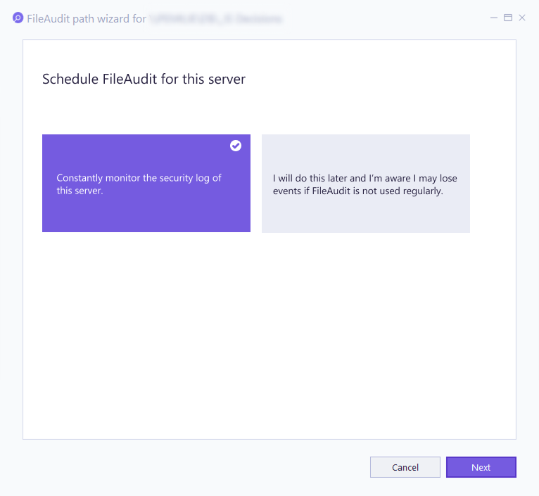Schedule FileAudit for this server