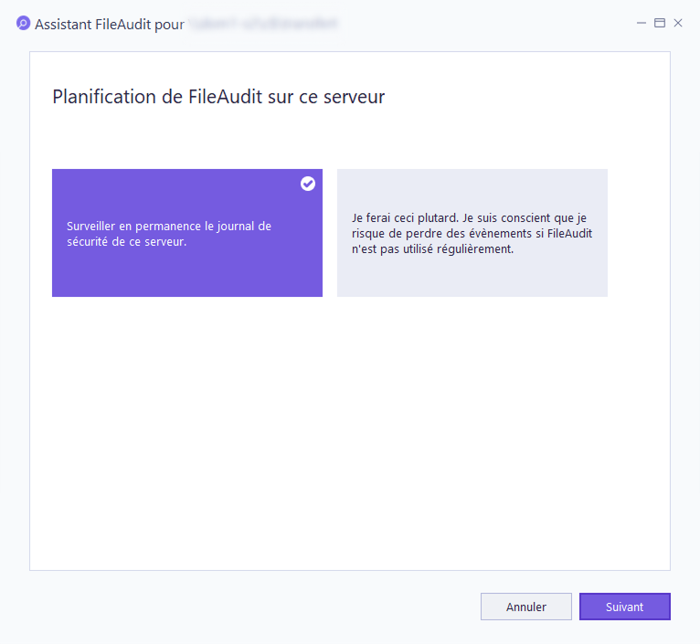 Planification de FileAudit sur ce serveur