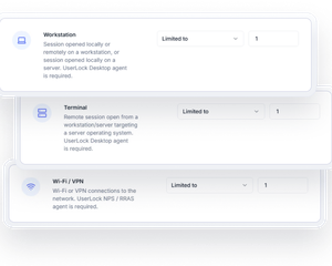 Concurrent session control - session limits