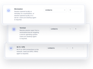 Concurrent session control - session limits
