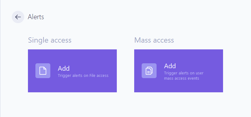 Single and mass access alerts