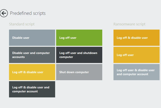 Predefined scripts