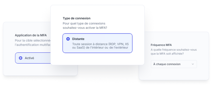 Frequence et application de la MFA et type de connexion