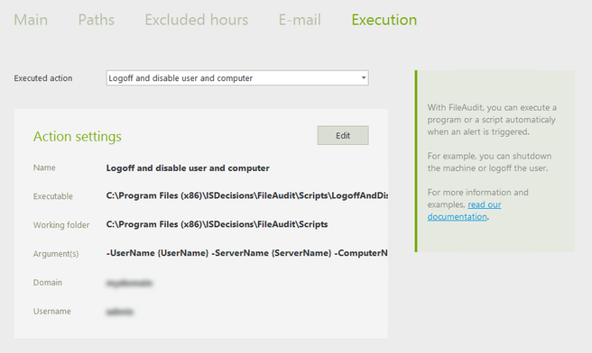 Execute a predefined script