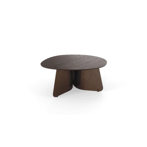 Tisch Maona Eiche Meteor mit onyxfarbenem Sockel