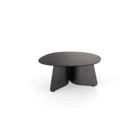 Tisch Maona Eiche Meteor mit onyxfarbenem Sockel