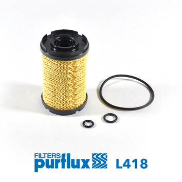 Filtre a huile Purflux sur fond blanc