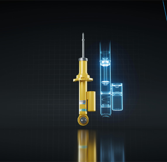 Amortisseur Bilstein sur fond noir