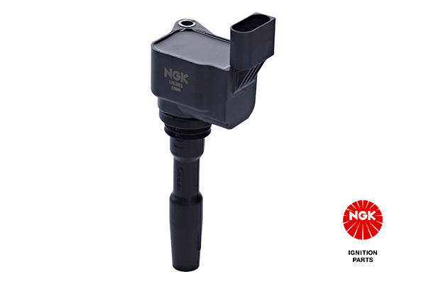 Bobine d'allumage NGK noire sur fond blanc