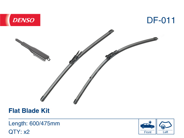 Kit de lames d'essuie glaces Denso pour l'avant du vehicule