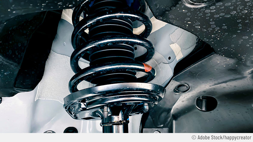 Suspension montee sur un vehicule