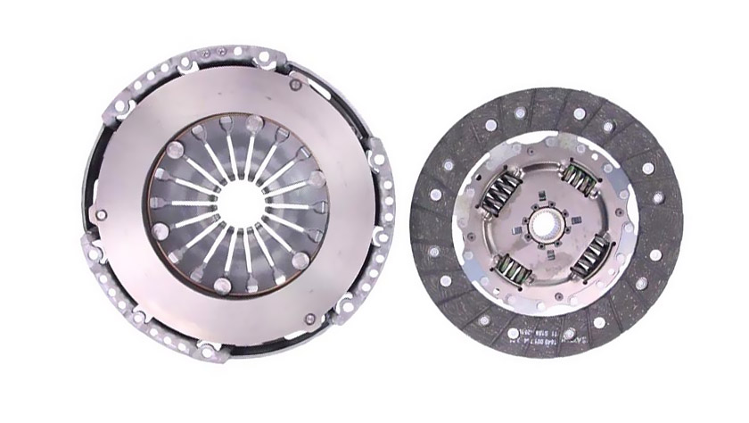 Kit d'embrayage sur fond blanc