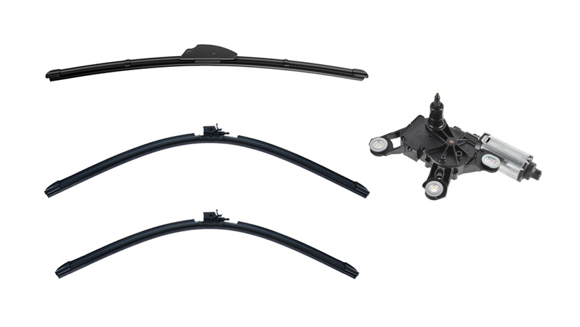 Différents types d'essuie-glaces et moteur d'essuie-glace Valeo